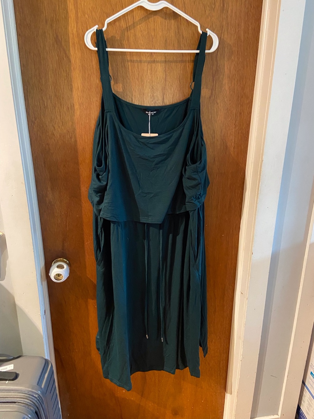 Bloomchic Dark Green Sleeveless Midi Dress Size 28 NWT